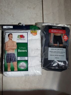 NWT Bxers & Boxer Briefs - XL, 9 Total. Fruit Of The Loom, Kirkland